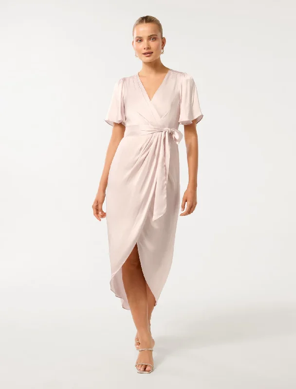 Carolina Satin Midi Dress