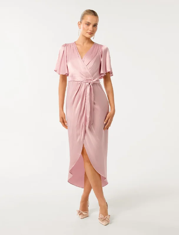 Carolina Satin Midi Dress