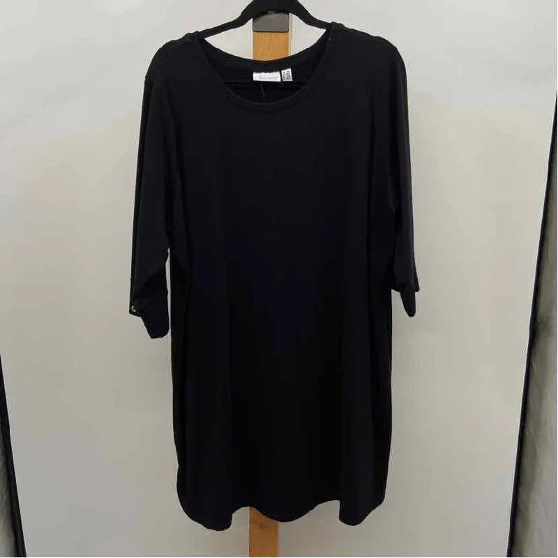 d & co Women's Size 1XP Black Solid Dress