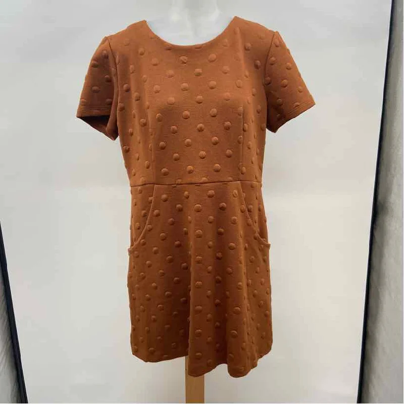 hutch Women's Size XL Brown Polka Dot Dress