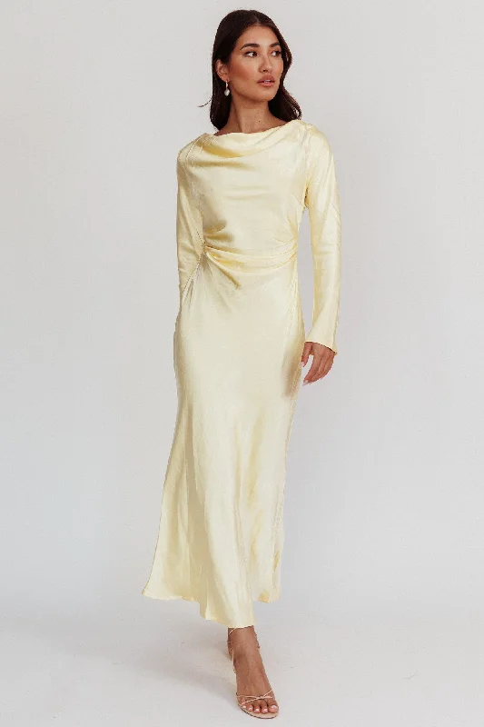 Loveland Cowl Back Midi Dress Butter