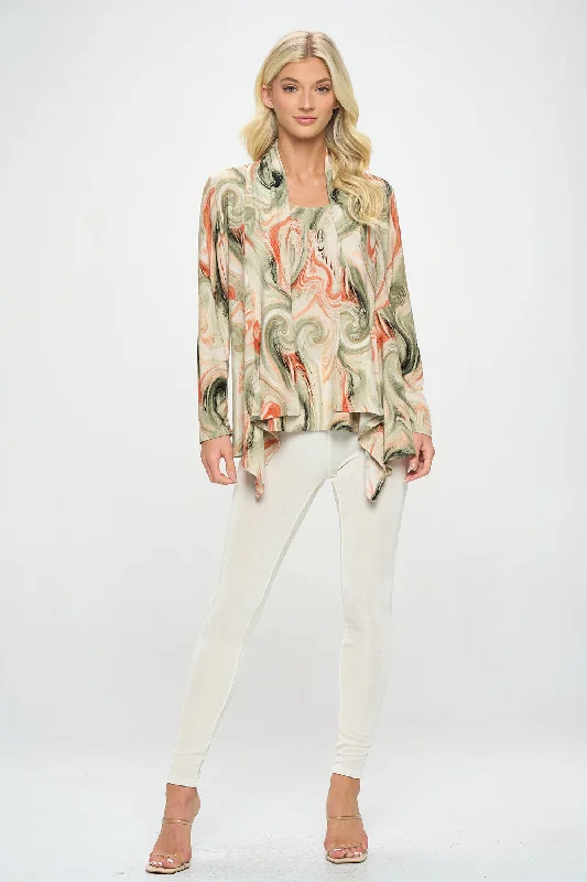 Mid-cut Jacket Long Sleeve Print-4028HT-LRP1-W330