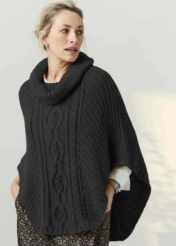 Blanche Cable Knit Poncho