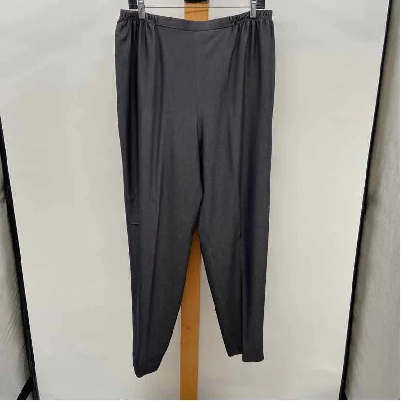 Caroline Rose Women's Size XL Charcoal Solid Pants