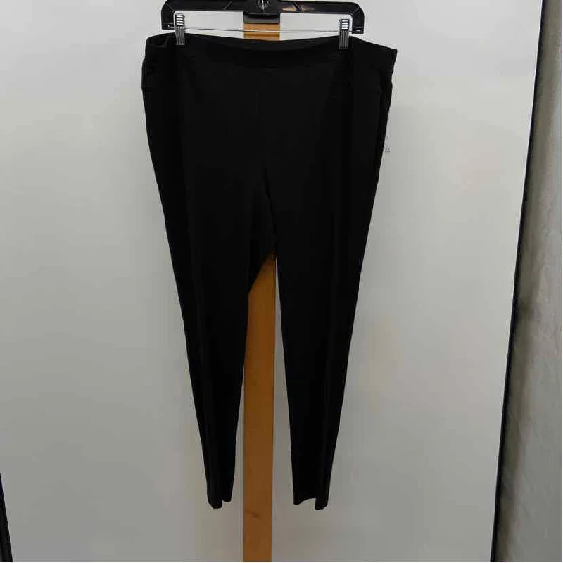 Hue Women's Size XL Black Solid Pants