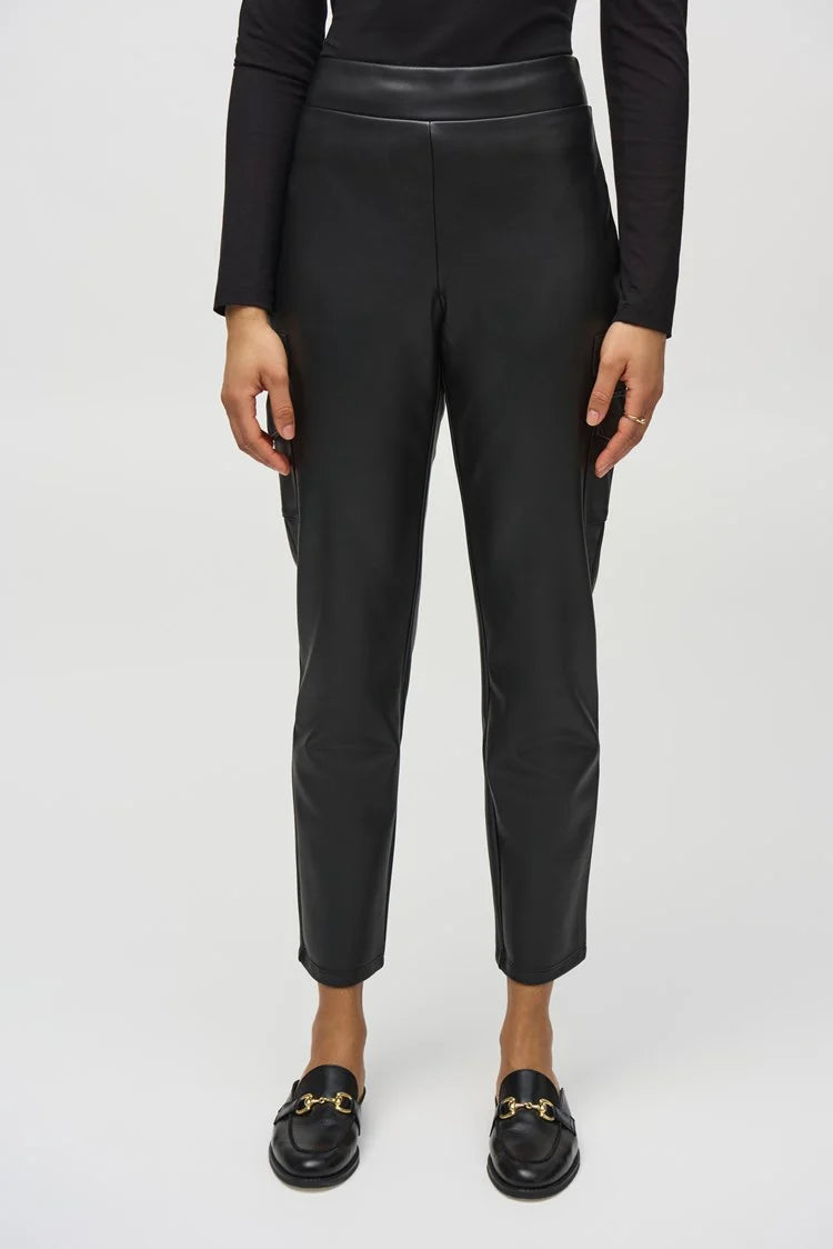 Joseph Ribkoff Leatherette Slim Fit Pull-On Pants- 244939