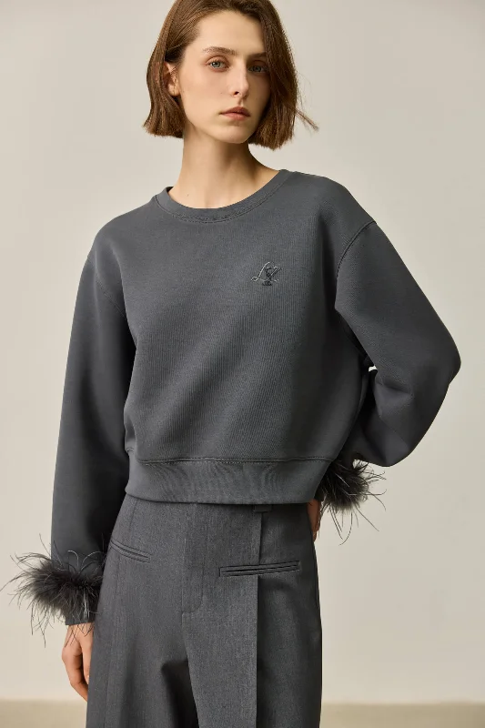 LILY Crew Neck Colorblock Sweatshirt