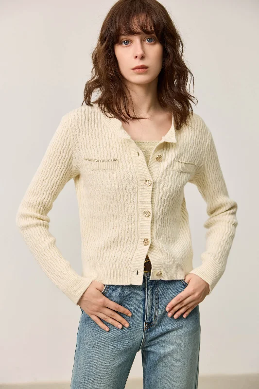 LILY Merino Wool Knit Cardigan