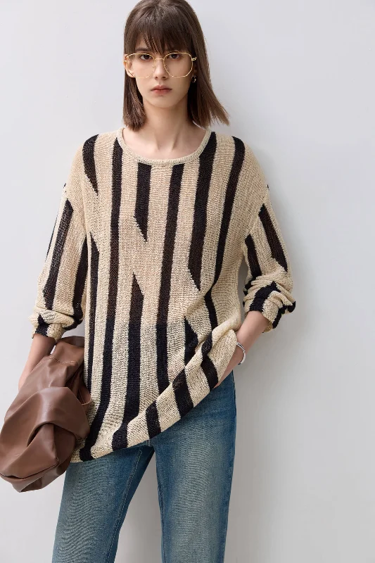 LILY Retro Striped Knit Sweater