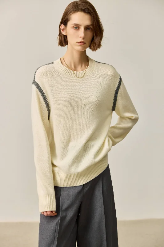 LILY Wool-Blend Casual Knit Top