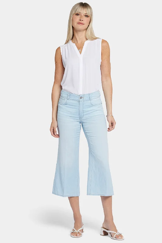 Brigitte Wide Leg Capri Jeans - Oceanfront