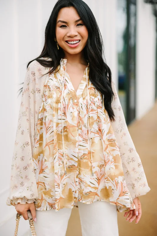 See This Day Yellow Floral Blouse