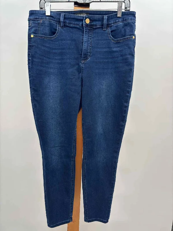 Talbots Women's Size 12P Blue Solid Jeans