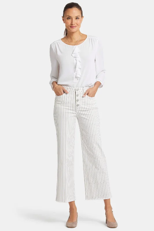 Teresa Wide Leg Ankle Jeans - Beach Cruise Stripe