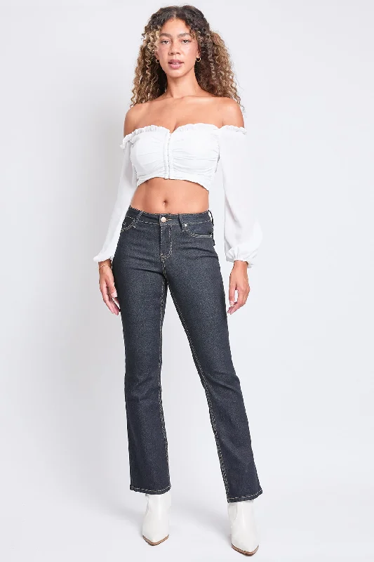 Women's Bootcut Jeans with Flap Pockets