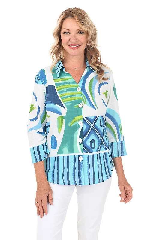 Sheila Gauze Button-Front Shirt