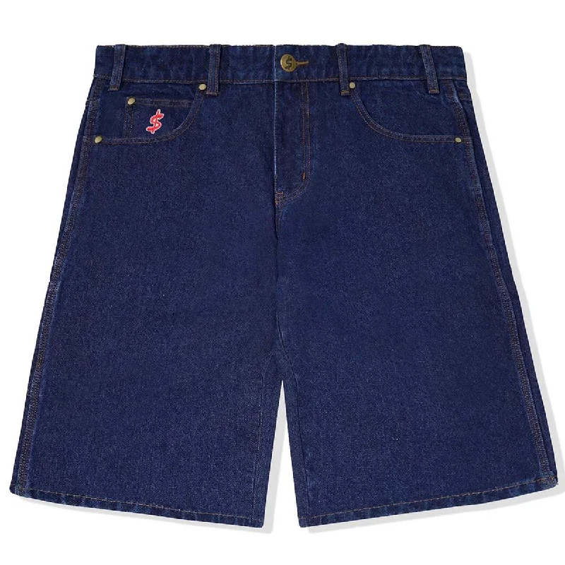 Cash Only - Logo Denim Shorts Raw Indigo