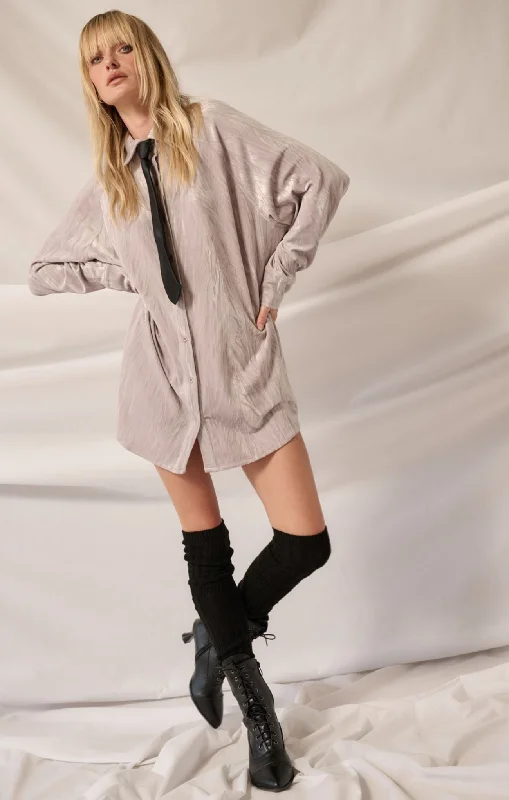 Livia Velvet Shirt Dress