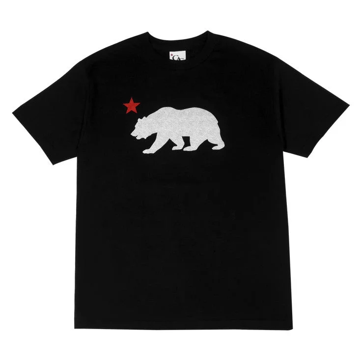 Mens Cali Bear Star T-Shirt Black