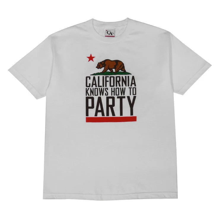 Mens Cali Party T-Shirt White