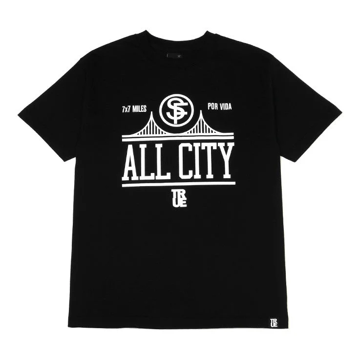 Mens True All City T-Shirt Black