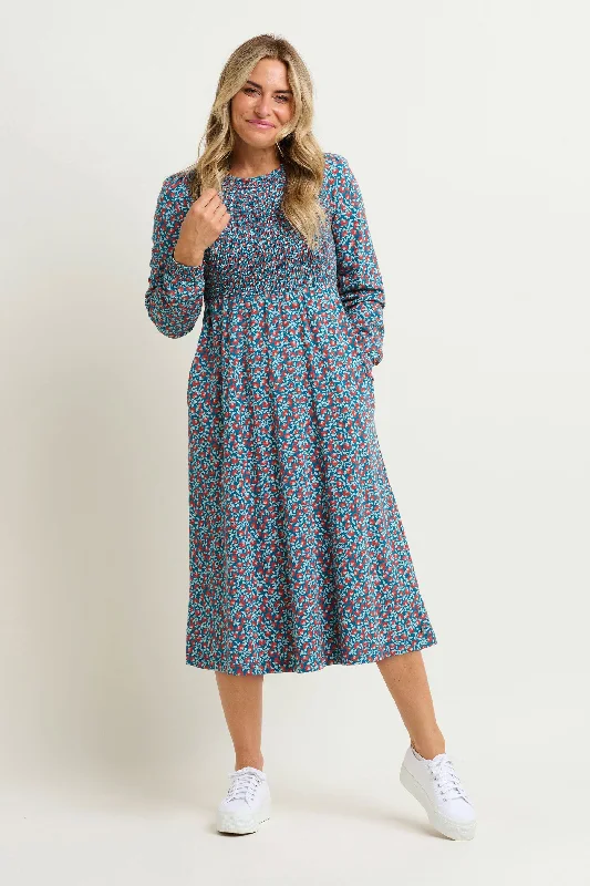 Pressed Flowers Midi Dress