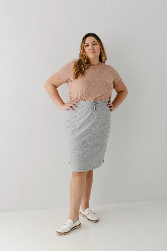 'Olivia' Skirt in Heather Grey FINAL SALE