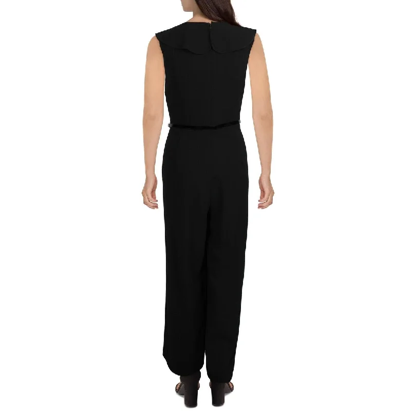 Tommy Hilfiger Women's Belted Wide-Leg Jumpsuit Black Size 4