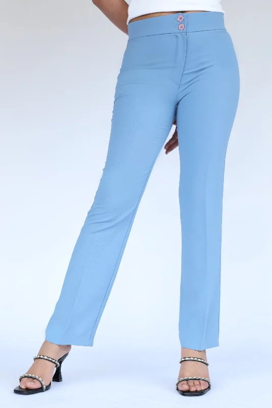 Zoe Straight Pants Ice Blue