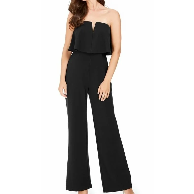 Adrianna Papell Women's Popover Jumpsuit Black Size 12