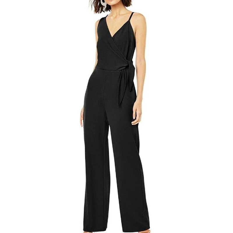 Bar III Women's Tie-Bodice Jumpsuit Black Size 10