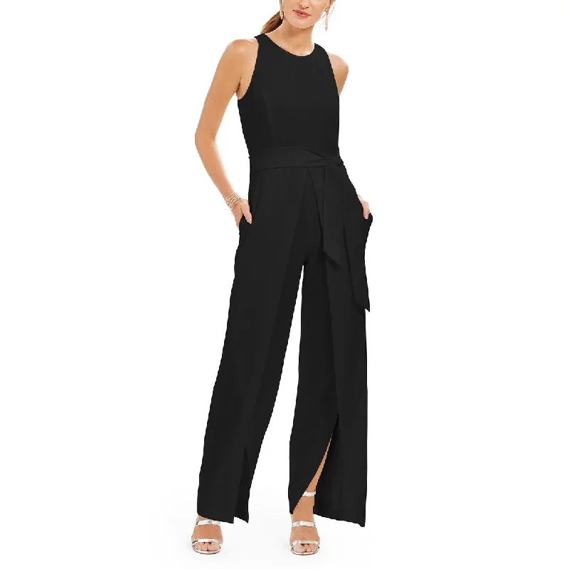 INC International Concepts Women's Walkthrough Jumpsuit Black Size 10