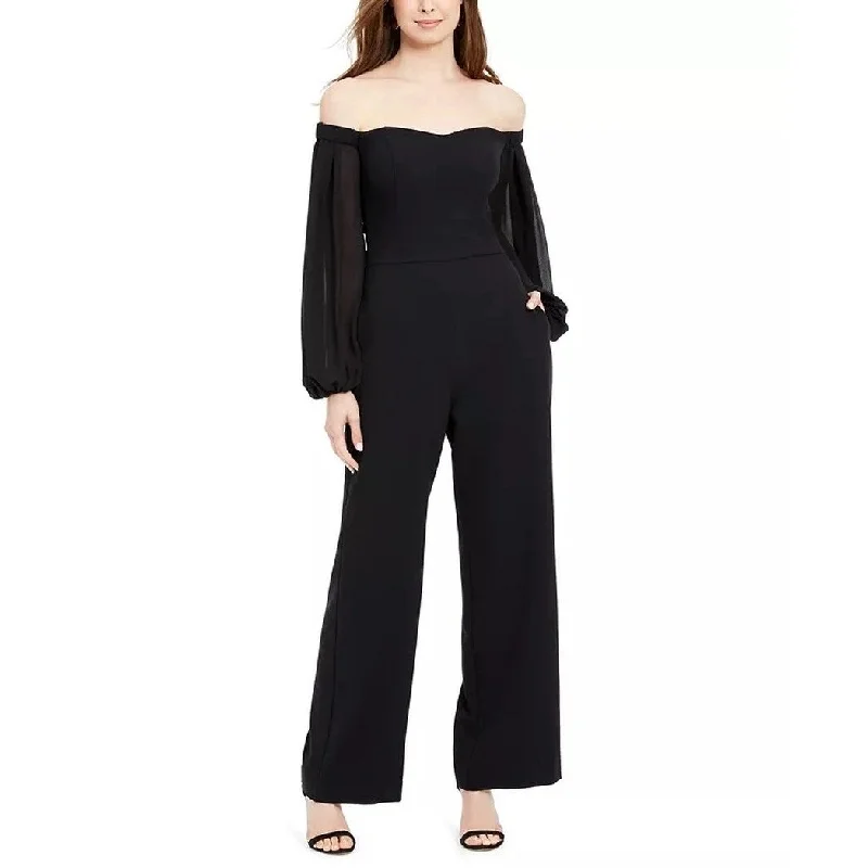 Vince Camuto Women's Off-The-Shoulder Jumpsuit Black Size 14